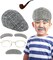 4E's Novelty Old Man Costume For Kids Boys - 100 Days of School Costume for Boys, Old Man Costume for Kids, Grandpa Dress Up Accessories Kit 5 Pcs Set